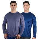 Kit 2 Camisetas Manga Longa Masculina Proteção UV Dry Fit 50