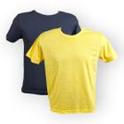 Kit 2 camisetas masculina basica baby look lisa manga curta