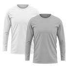 Kit 2 Camisetas Masculina Manga Longa Lisa Básica Segunda Pele Proteção Solar UV 50+