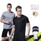 Kit 2 Camisetas Masculina PROTEÇÃO SOLAR UV MC Dry fit Fitness Academia Corrida Praia Volley 730