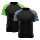 Kit 2 Camisetas Masculina Raglan Dry Fit Proteção Solar UV