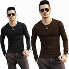 Kit 2 Camisetas Masculinas Slim Fit Justa Manga Longa