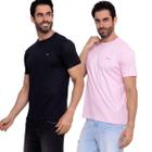 Kit 2 camisetas Premium Preto e Rosa