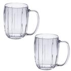 Kit 2 Caneca Acrílica Cristal 750Ml Transparente Paramount