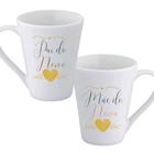 Kit 2 Caneca Conica Personalizada Pai Mãe Pai Mae do Noivo Presente Casamento Madrinha Padrinho