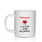 Kit 2 Canecas Brancas Personalizadas Enfermagem