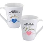 Kit 2 Canecas Conica Padrinhos Casamento Batizado Lembrancinha Dindo Dinda Madrinha e Padrinho