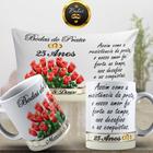 Kit 2 Canecas e 1 Uma Almofada 20x30 Bodas de Prata - Personalizada Innovari