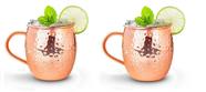 Kit 2 Canecas Moscow Mule 450ml 8cm em Rose Gold Kehome