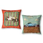 Kit 2 Capas de Almofada Quarto Decoração Carros Vintage 40cm - Home Fernandes