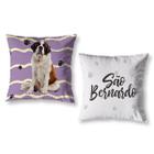 Kit 2 Capas De Almofada Quarto Pet São Bernardo 40Cm Lilás - Rulti Casa Enxovais