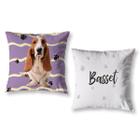 Kit 2 Capas de Almofada Quarto Sala Pet Cachorro 40cm Basset