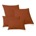 Kit 2 Capas de Almofadas 50x50cm + 2 capa 30x50cm em Suede Premium Capri Terracota - Love4home