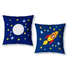 Kit 2 Capas de Almofadas Estampadas Decorativa Astronauta - Home Fernandes