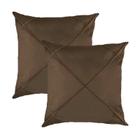 Kit 2 Capas para Almofada Drapeada em Veludo Quadrada Várias Cores