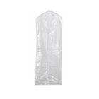 Kit 2 Capas Vestido Com Zíper 1,80 Para Ternos E Roupas Frente Pvc Cristal Transparente E Tnt