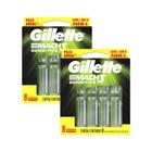 Kit 2 Carga Gillette Mach3 Sensitive 16 unidades