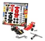 Kit 2 Carrinho Brinquedo Corrida Fórmula 1 + Oficina