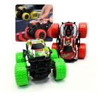 Kit 2 Carrinhos De Brinquedo Fricção Carros Monster Trucks