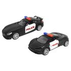 Kit 2 Carrinhos de polícia de Ferro Ferrari e Mercedes 1:32