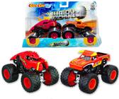 Kit 2 Carrinhos Furious Machine Monster Truck 1:64 Big Foot - Hobby