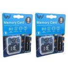 Kit 2 Cartão de Memória 8Gb Micro Sd Classe 10 Com 2 Adaptadores Para Utilizar em Diversos Dispositivos