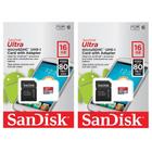 Kit 2 Cartão de Memória Micro SD Class 10 16GB Sandisk Ultra