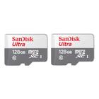 Kit 2 Cartão Memória Micro SD Sandisk 128GB Classe 10 Ultra