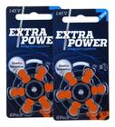 Kit 2 cartelas (2 x 6 pilhas) extra power 13