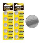 Kit 2 Cartelas Baterias Toshiba Cr2032 3V Lítio 10 Unidades