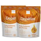 Kit 2 Cera Quente Depilatória Profissional Glitter Gold Depilflax Em Perolas 1Kg Grande