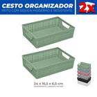 Kit 2 Cestos Organizador Multiuso Armário Lavanderia 24x16