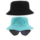 Kit 2 Chapéus Bucket Hat E Óculos De Sol Feminino Gatinho MD-02