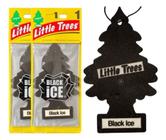 Kit 2 Cheirinho Automotivo Little Trees Black Ice Original EUA