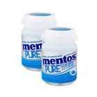 Kit 2 Chiclete Mentos Pure White Sabor Menta Sem Açúcar 56g com 28 Unidades