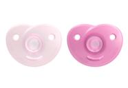 Kit 2 chupetas avent soothie ursinho 0% bpa - 0-6 meses-rosa-philips avent