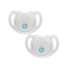 Kit 2 Chupetas Fisher-Price Tam 1 Azul com Case Esterilizador 0-6 meses