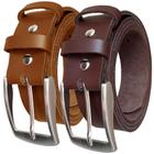 Kit 2 Cintos Masculino Social de Couro, Tradicional 35mm