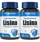 Kit 2 Cloridrato de Lisina + Vitamina C e Zinco 60 Cápsulas Fitoprime