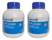 Kit 2 Cola Cano Pvc Unecol Adesivo Plástico 175g Com Pincel Aplicador Secagem Rápida