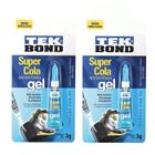 Kit 2 Cola TekBond Instantânea Gel 3g Não Escorre Resistente