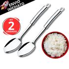 Kit 2 Colher de Arroz Inox Colher de Mesa Prática Qualidade Premium Utensílio de Cozinha - SQ