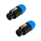 Kit 2 conector plug speakon 8 polos macho linha wave ec-5027