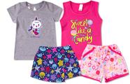 Kit 2 Conjunto Infantil Feminino Roupa de Verão Menina