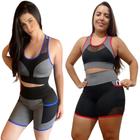 Kit 2 Conjunto Feminino Academia Moda Fitness Calça Legging + Top Corte  Nadador Suplex The Start - Conjunto de Roupa Fitness - Magazine Luiza