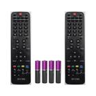 Kit 2 Controle Remoto Compatível Tv H-buster Led Lcd + Pilha