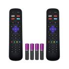 Kit 2 Controle Remoto Compatível Tv Philco Roku Smart 4k