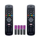 Kit 2 Controle Remoto Compatível Tv Philips Smart 43pfg510