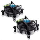 Kit 2 Cooler Cpu gamer Intel Processador De Ar Ventilador Universal