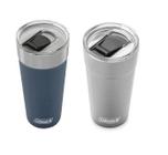 Kit 2 Copo Térmico de Cerveja C/abridor 600ml Coleman Azul / Inox